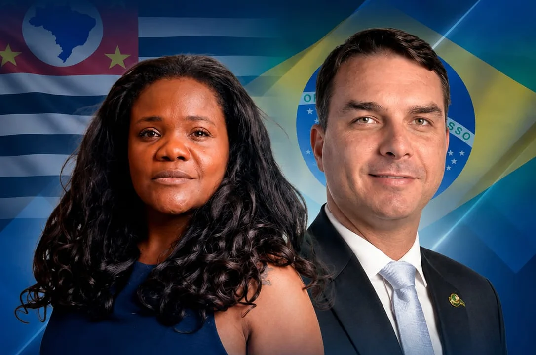 Sandra Petitto e Flávio Bolsonaro